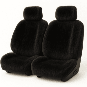 Eureka Sheepskin Front Car Seat Covers - Black