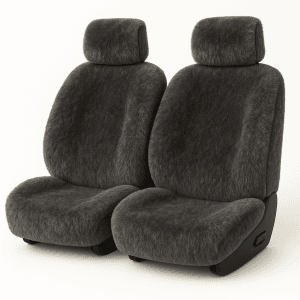 Eureka Sheepskin Front Car Seat Covers - Charcoal