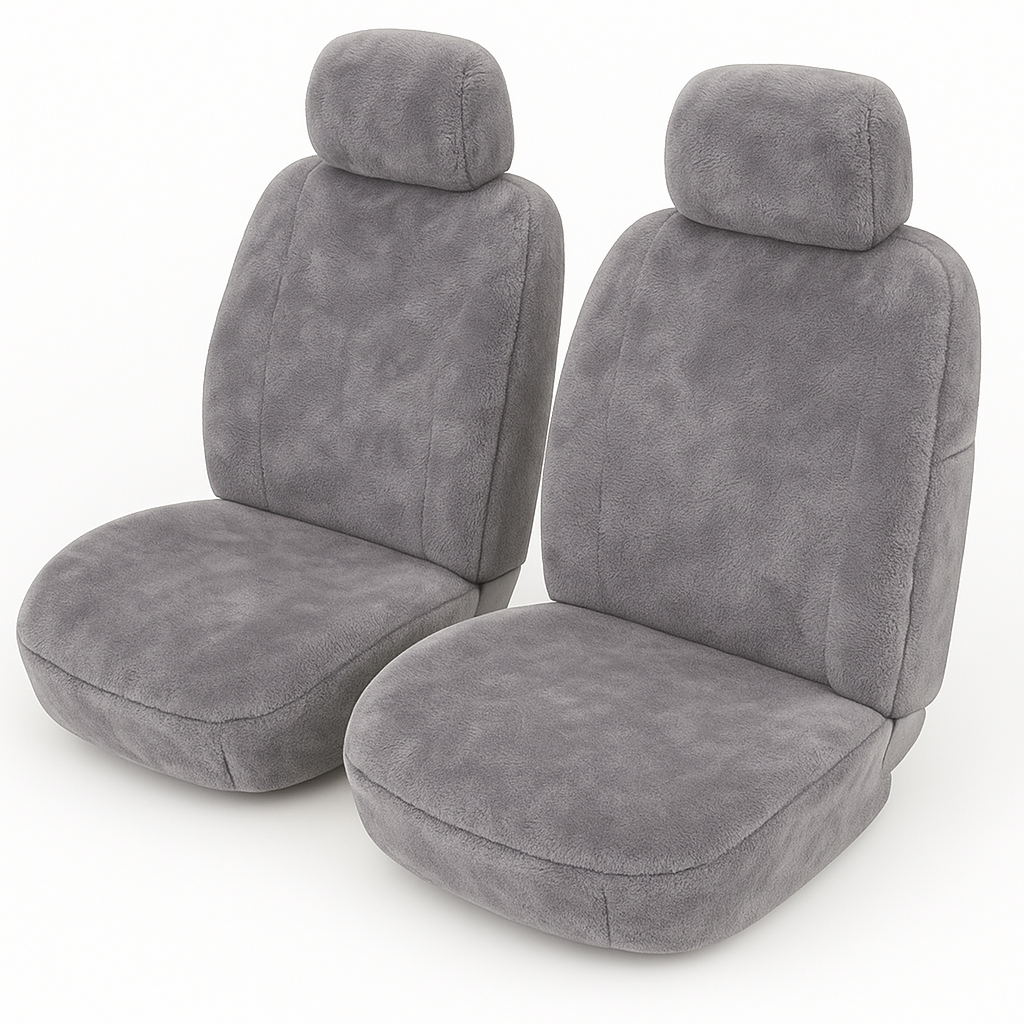 Yukon Sheepskin Car Seat Covers Universal - Front Car Seat Covers - Grey