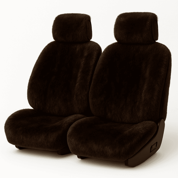 Yukon Sheepskin Car Seat Covers Universal - Front Car Seat Covers - Mocha