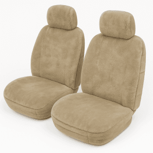 Eureka Sheepskin Front Car Seat Covers - Mocha